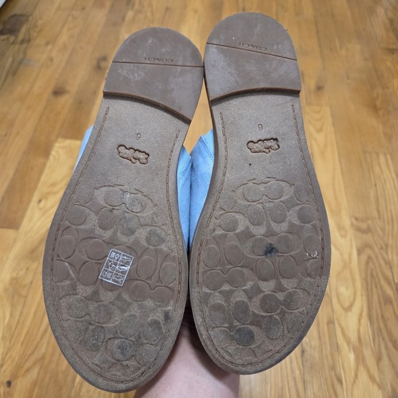 Coach Womens  Hazel Casual Summer Sandal Signature Chambray Cornflower Size 6 - Picture 5 of 12